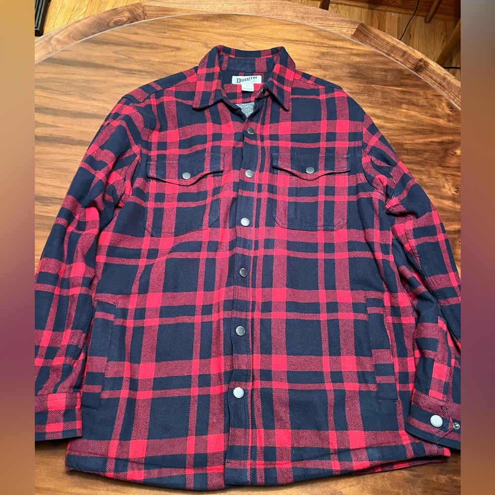 Men's Folklore Flannel Insulated Shirt Jac size Medium (runs big)